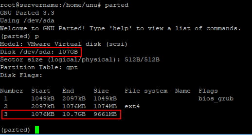 Расширение диска виртуального сервера на Linux / Ubuntu